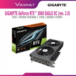 Gigabyte NVidia RTX3060 12GB GDDR6 192Bit EAGLE OC VGA Graphics Card | GV-N3060EAGLE OC-12GD-R2.0 | 3 Years Warranty By Manufacturer 