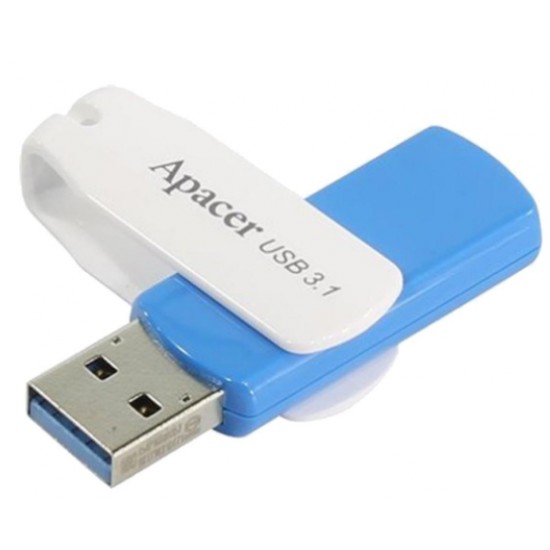 Apacer AH357  64GB Blue Pendrive with USB 3.2 Connection, Strap Hole, Plug and Play (  (AP64GAH357U-1 )