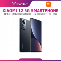 Xiaomi 12 5G Smartphone |8GB + 256GB | Gray | 120Hz AMOLED Display, Snapdragon 8 Gen 1, 50MP Pro-Grade Main Camera, 67W Turbo Charging | 1Year warranty	