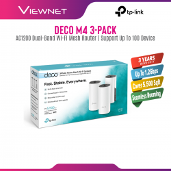 TP-LINK Deco M4 (3PACK) AC1200 Gigabit Whole Home Mesh WiFi Wireless Router Wi-Fi System