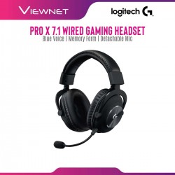 Logitech G PRO X 7.1 (981-000820) Gaming Headset With Blue Voice, Memory Foam, Durable Build
