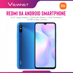 Xiaomi Redmi 9A Smartphone [Sky Blue] (2GB RAM +32GB ROM) | 6.53" HD | 13MP AI Rear Camera | MediaTek Helio G25 | 5000mAh Battery with 1 Year XIAOMI Malaysia Warranty