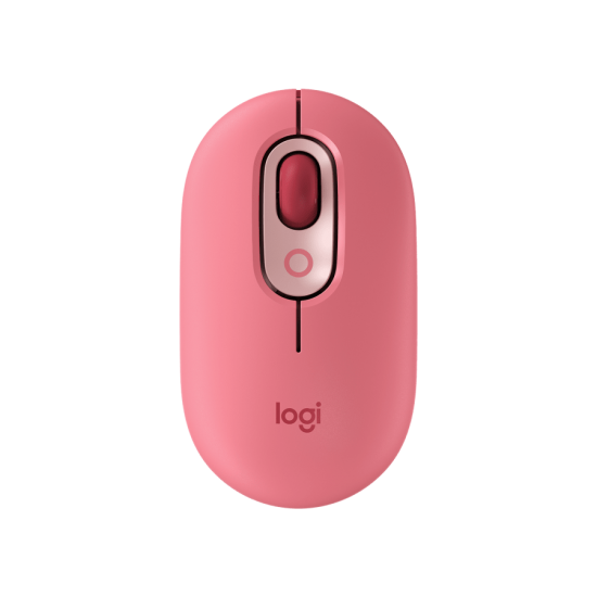 Logitech POP Mouse ( Heartbreaker Red) Wireless Mouse with Customizable Emojis, Silent Touch Technology, Precision/Speed Scroll, Compact Design, Bluetooth, USB, Multi-Device, OS Compatible